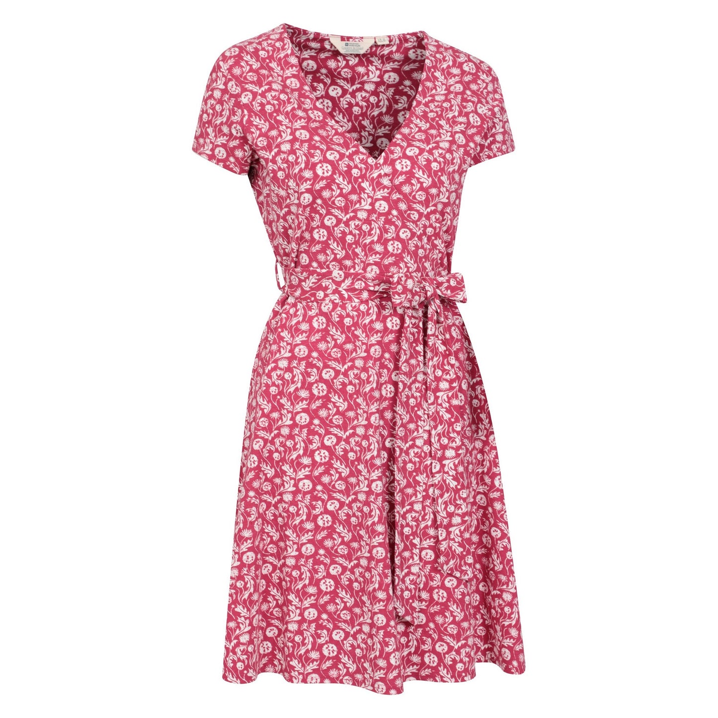 Burgundy - Lifestyle - Mountain Warehouse Womens-Ladies Santorini Plants Jersey Wrap Dress