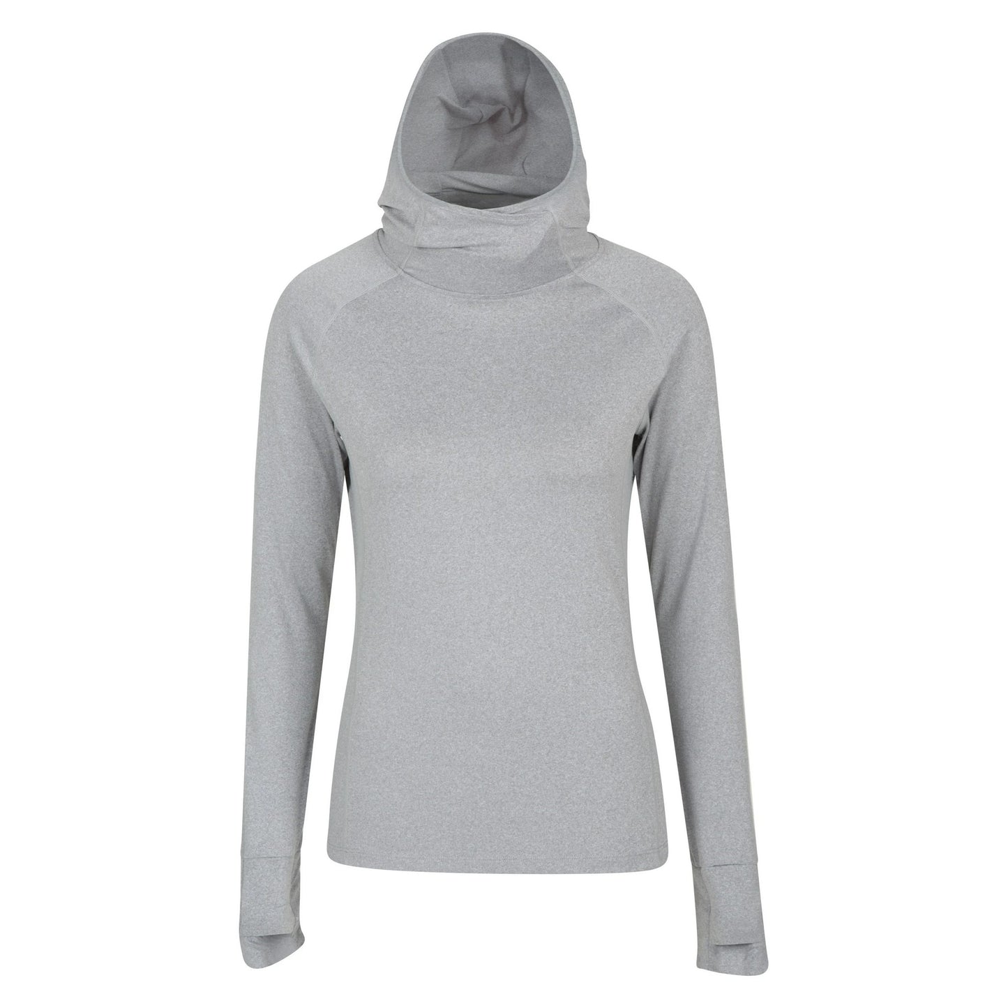 Grey - Front - Mountain Warehouse Womens-Ladies Breeze Yarn Recycled Hoodie