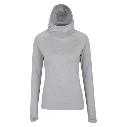 Grey - Front - Mountain Warehouse Womens-Ladies Breeze Yarn Recycled Hoodie