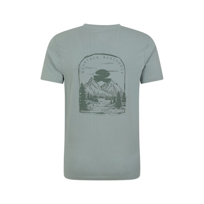 Light Khaki - Back - Mountain Warehouse Mens Valley Organic T-Shirt