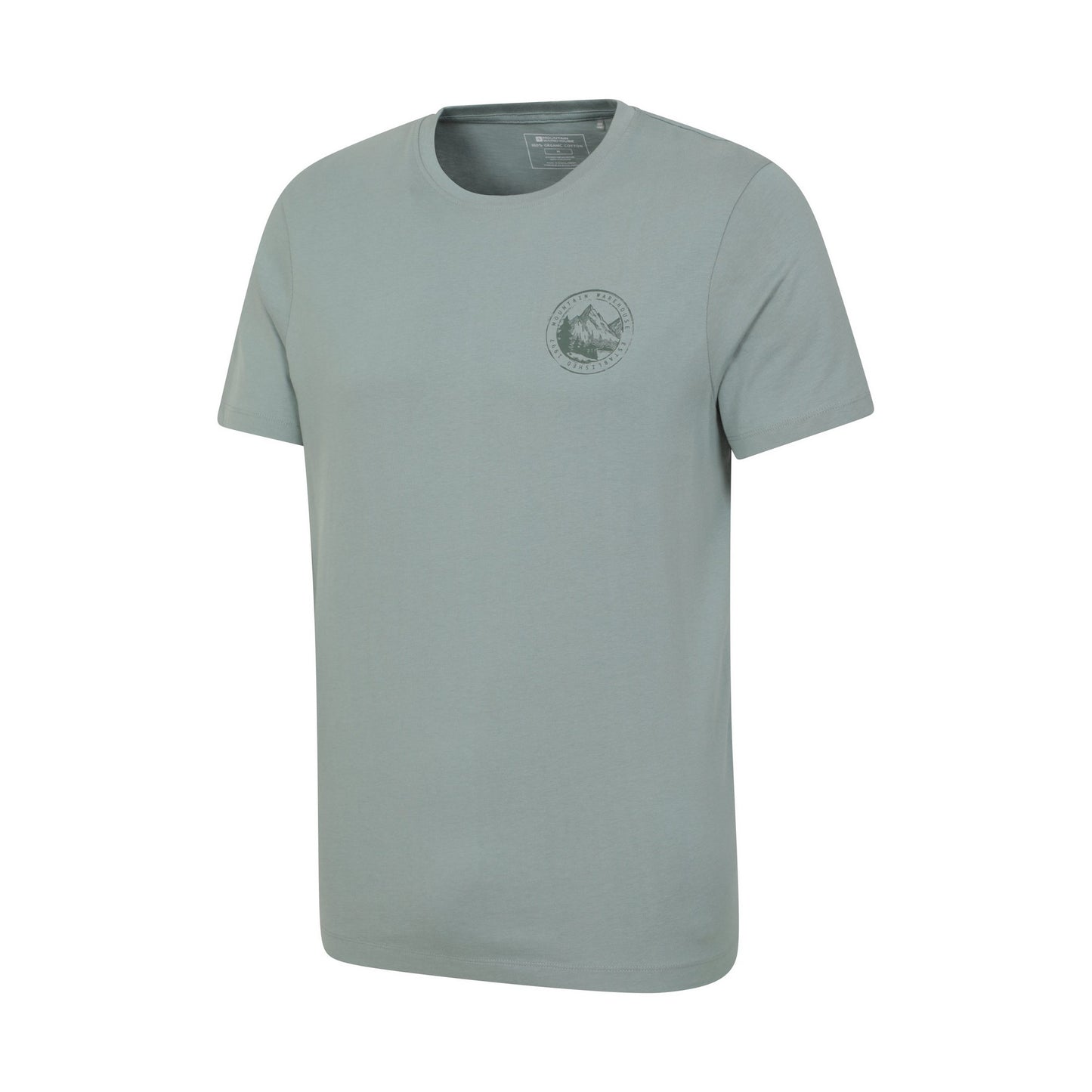 Light Khaki - Side - Mountain Warehouse Mens Valley Organic T-Shirt