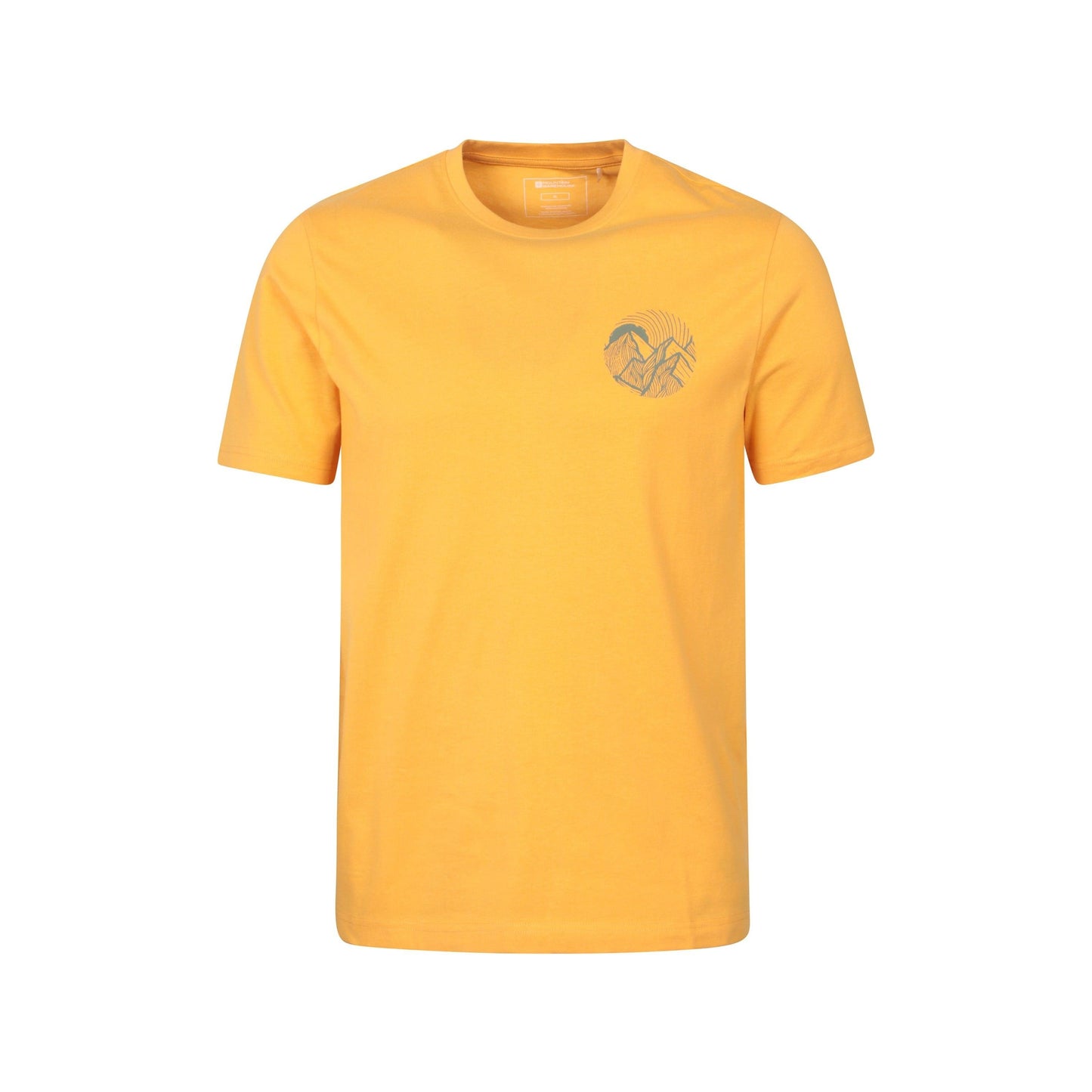 Bright Yellow - Front - Mountain Warehouse Mens Valley Organic T-Shirt