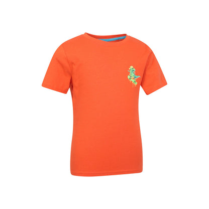 Orange - Lifestyle - Mountain Warehouse Childrens-Kids Skateboard Dino Organic T-Shirt
