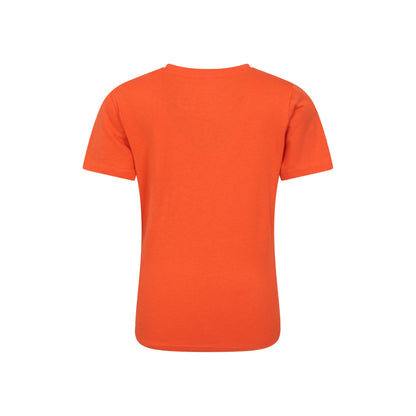 Orange - Back - Mountain Warehouse Childrens-Kids Skateboard Dino Organic T-Shirt