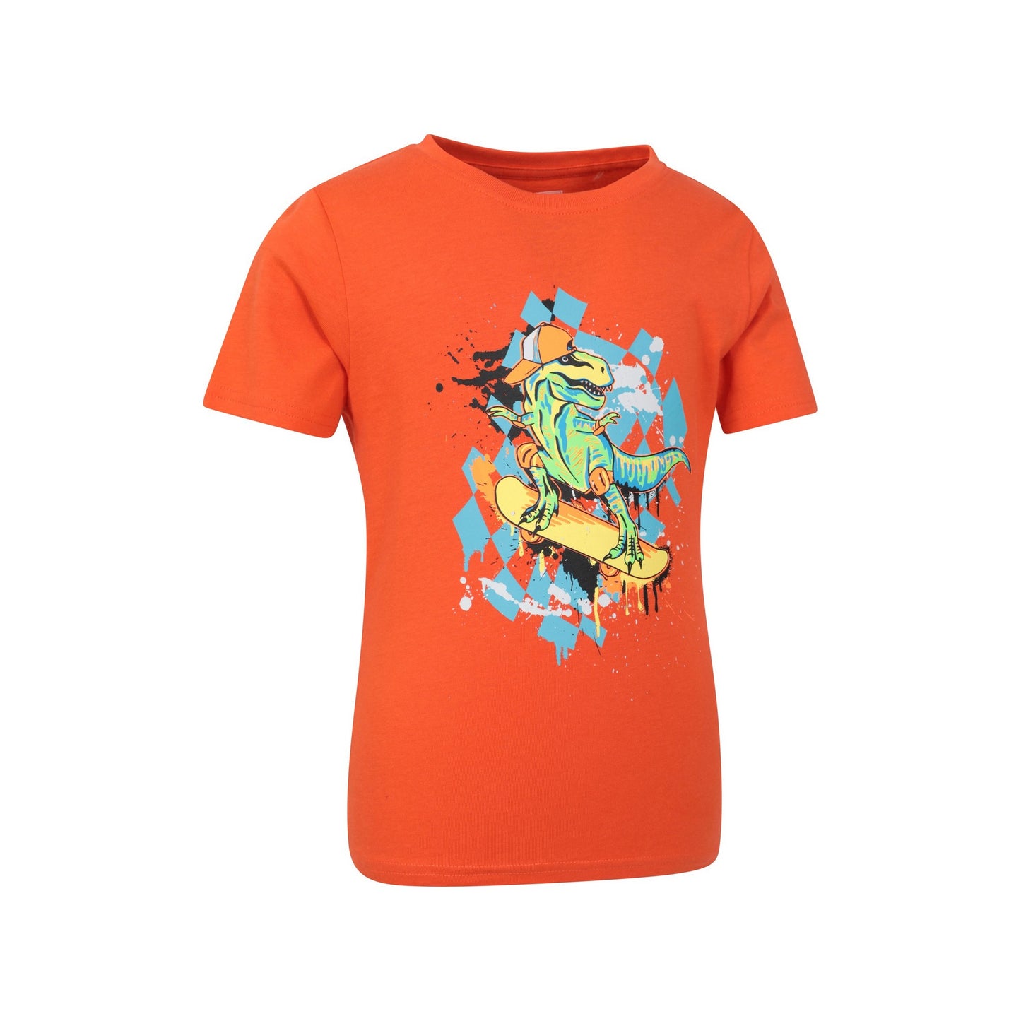 Orange - Lifestyle - Mountain Warehouse Childrens-Kids Skateboard Dino Organic T-Shirt