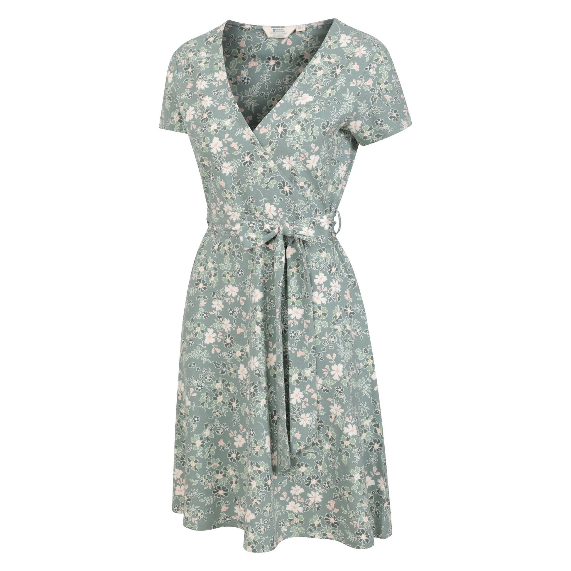 Pale Green - Side - Mountain Warehouse Womens-Ladies Santorini Orchid Wrap Dress