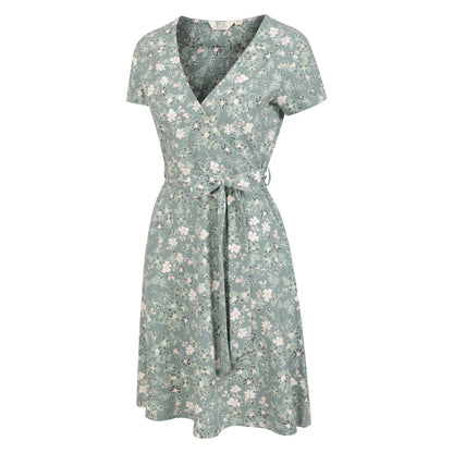 Pale Green - Side - Mountain Warehouse Womens-Ladies Santorini Orchid Wrap Dress