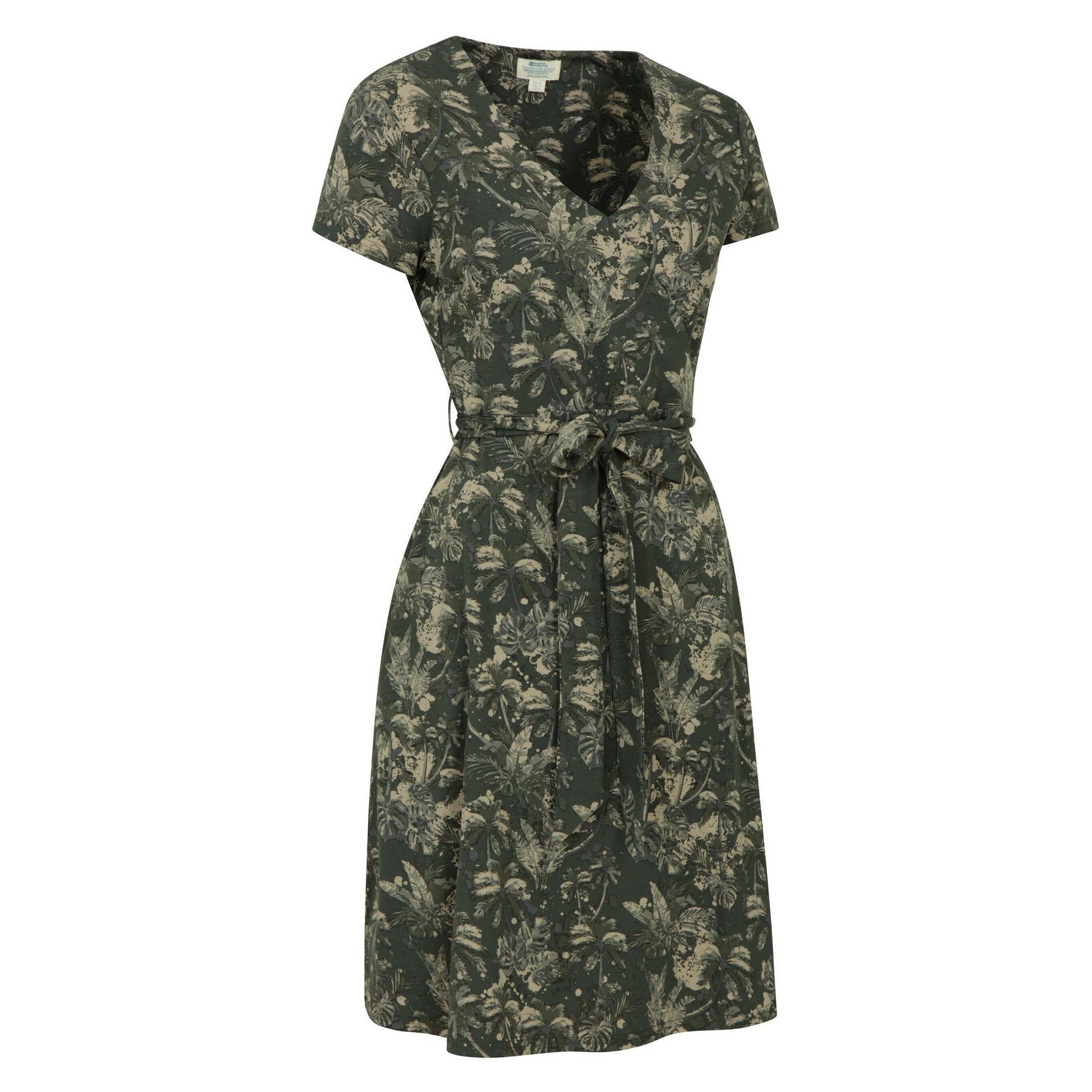 Khaki Green - Lifestyle - Mountain Warehouse Womens-Ladies Santorini Jersey Wrap Dress