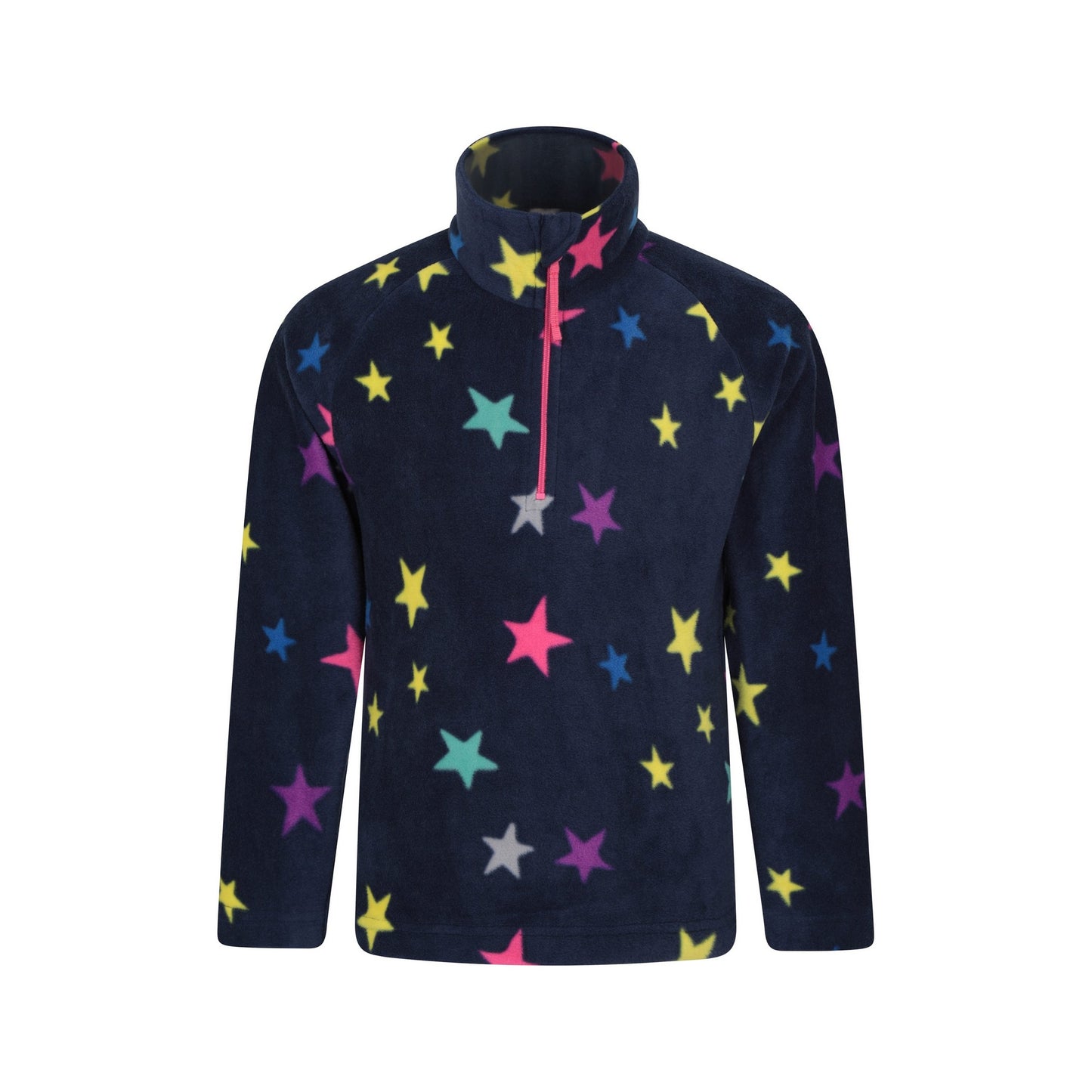 Blue-Yellow - Side - Mountain Warehouse Childrens-Kids Endeavour Printed Fleece Top (Pack of 2)