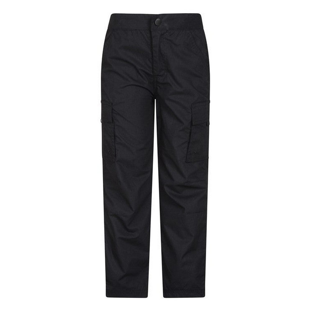 Black - Front - Mountain Warehouse Childrens-Kids Lightweight Cargo Trousers