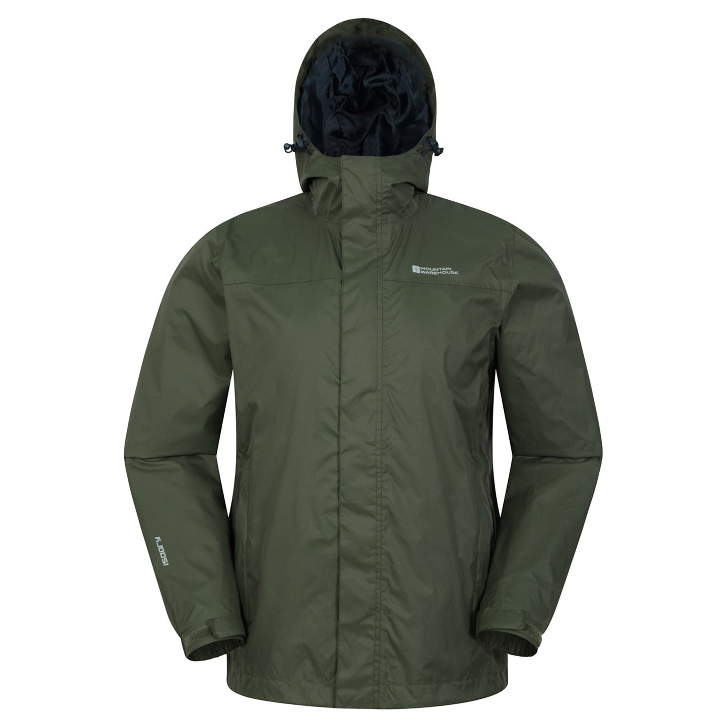 Green - Front - Mountain Warehouse Mens Torrent Waterproof Jacket