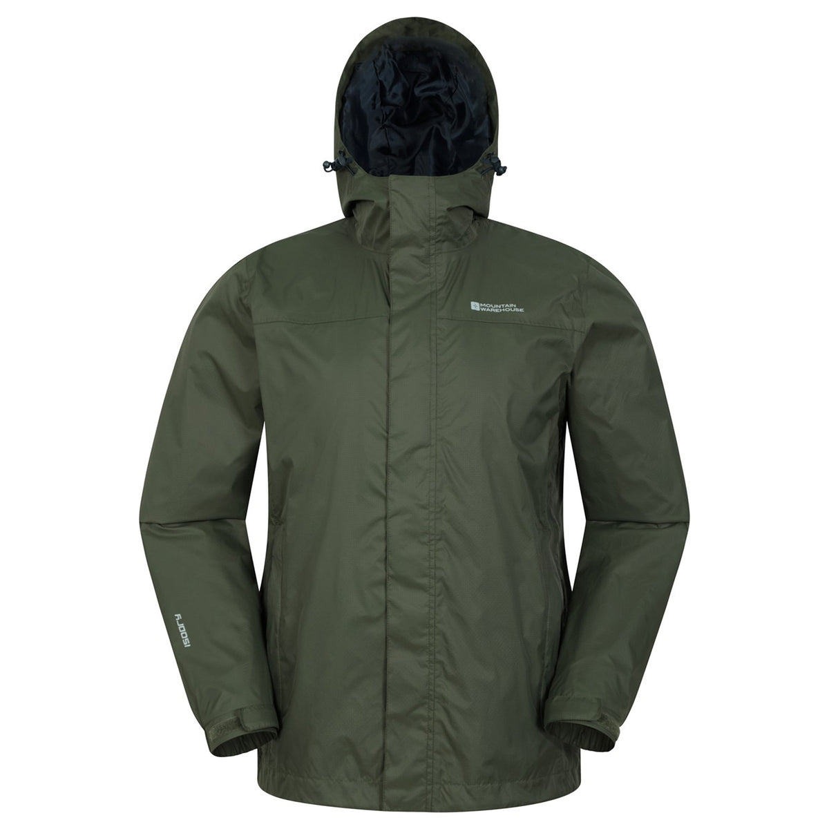Khaki Green - Front - Mountain Warehouse Mens Torrent Waterproof Jacket