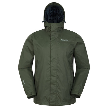 Khaki Green - Front - Mountain Warehouse Mens Torrent Waterproof Jacket