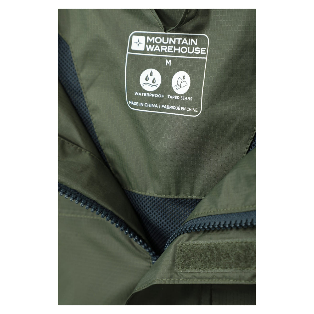 Khaki Green - Close up - Mountain Warehouse Mens Torrent Waterproof Jacket