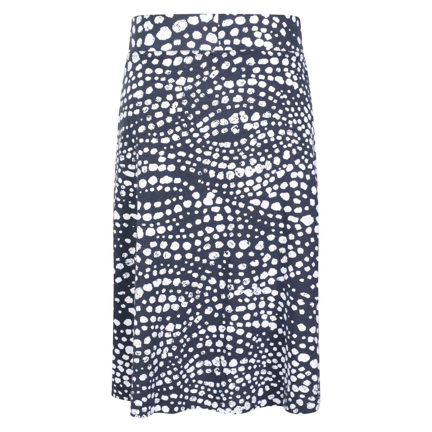 Dark Blue - Back - Mountain Warehouse Womens-Ladies Waterfront Spotted Jersey Midi Skirt
