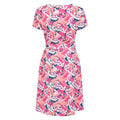 Bright Pink - Back - Mountain Warehouse Womens-Ladies Santorini Leaf Print Jersey Wrap Dress
