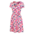 Bright Pink - Side - Mountain Warehouse Womens-Ladies Santorini Leaf Print Jersey Wrap Dress