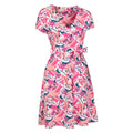 Bright Pink - Lifestyle - Mountain Warehouse Womens-Ladies Santorini Leaf Print Jersey Wrap Dress