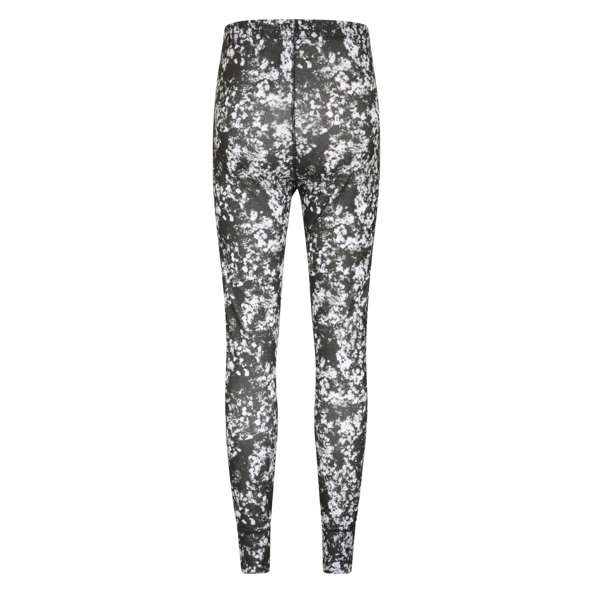 Black - Back - Mountain Warehouse Womens-Ladies Talus Printed Thermal Bottoms
