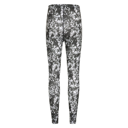 Black - Back - Mountain Warehouse Womens-Ladies Talus Printed Thermal Bottoms