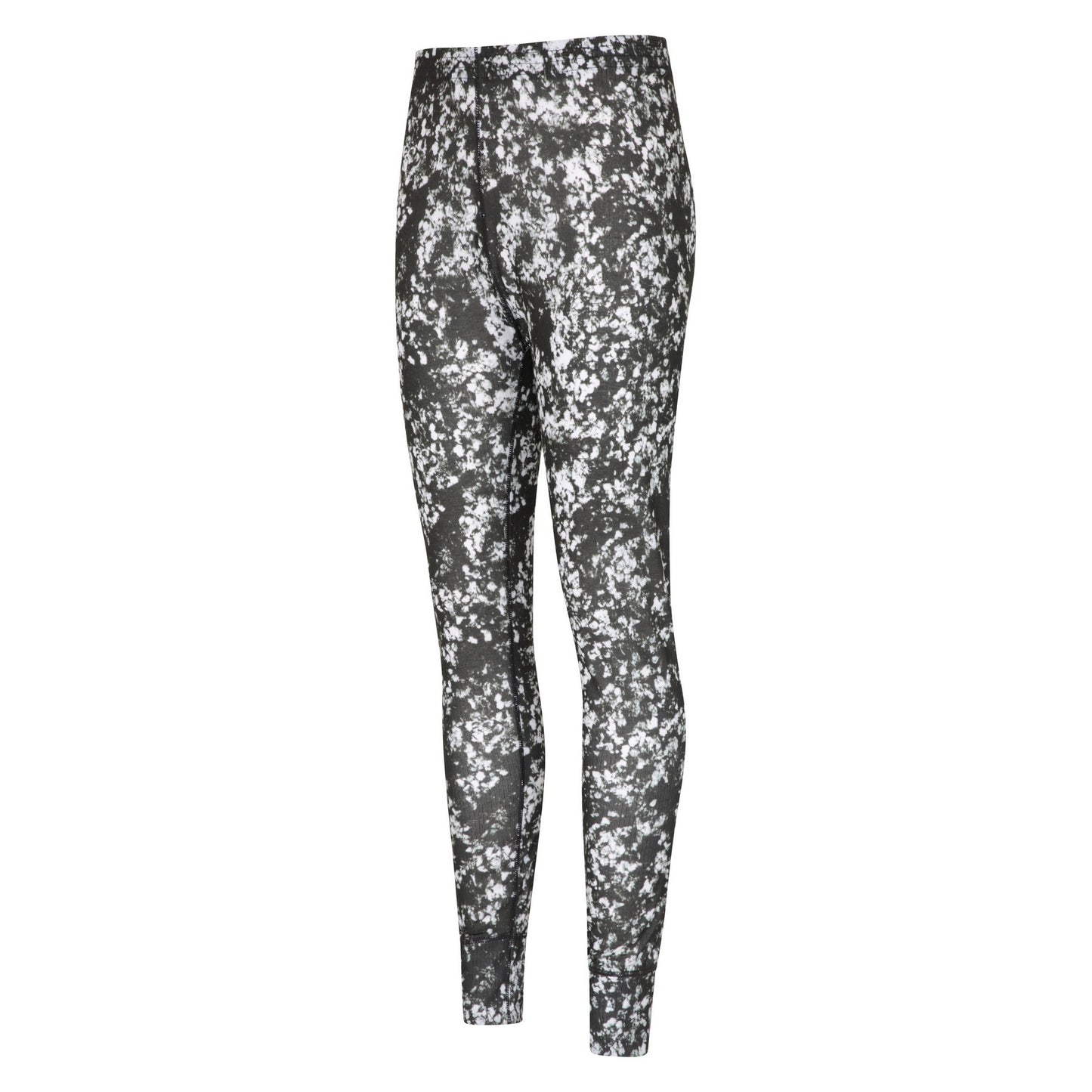 Black - Side - Mountain Warehouse Womens-Ladies Talus Printed Thermal Bottoms
