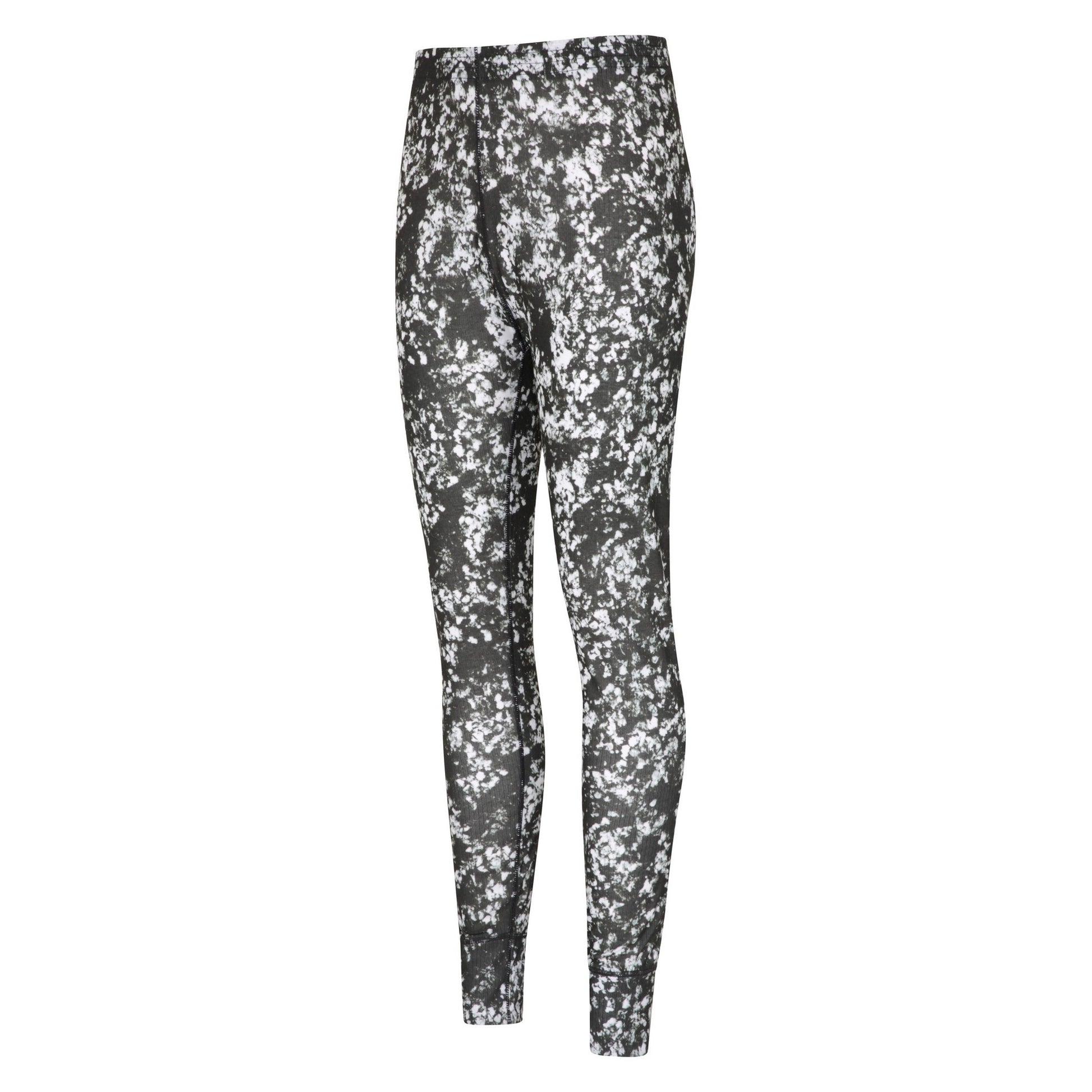 Black - Side - Mountain Warehouse Womens-Ladies Talus Printed Thermal Bottoms