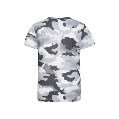 Blue - Back - Mountain Warehouse Childrens-Kids Camouflage Active T-Shirt