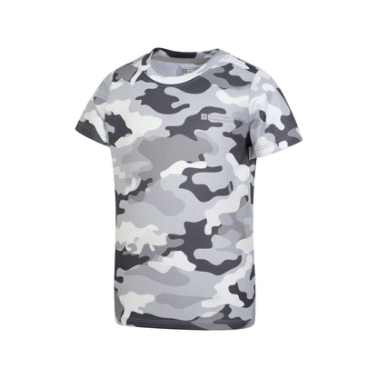 Blue - Lifestyle - Mountain Warehouse Childrens-Kids Camouflage Active T-Shirt