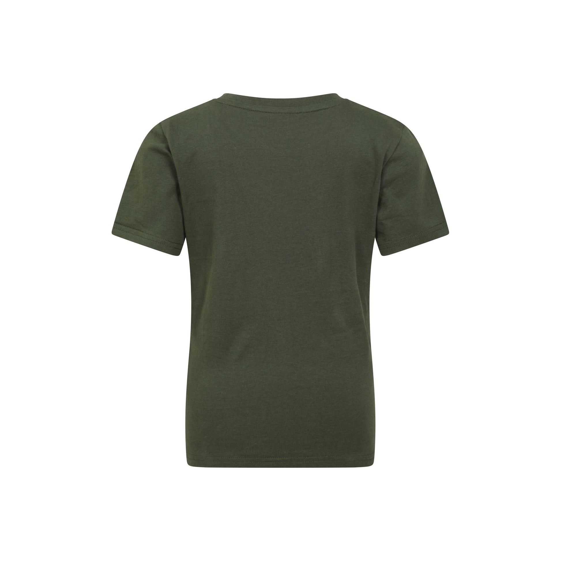 Dark Khaki - Back - Mountain Warehouse Childrens-Kids Dinosaur Organic Glow In The Dark T-Shirt