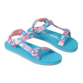 Blue - Front - Animal Childrens-Kids Drift Floral Recycled Sandals