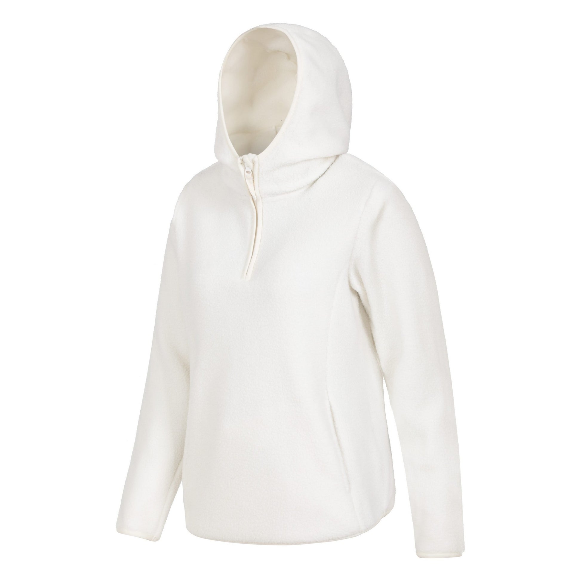 Cream - Side - Mountain Warehouse Womens-Ladies Cosmos Fleece Recycled Hoodie