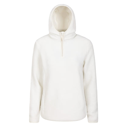 Cream - Front - Mountain Warehouse Womens-Ladies Cosmos Fleece Recycled Hoodie
