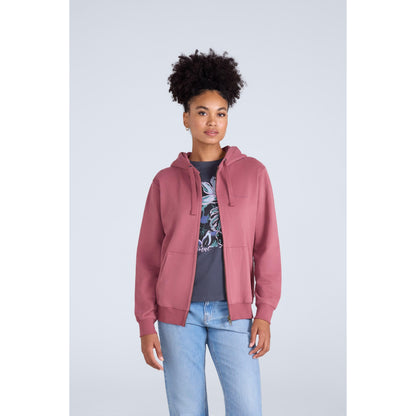 Dusky Purple - Front - Animal Womens-Ladies Maya Graphic Print Organic Hoodie