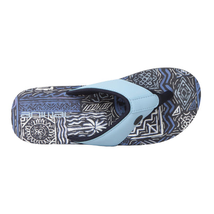 Corn Blue - Back - Animal Womens-Ladies Swish Patterned Recycled Flip Flops