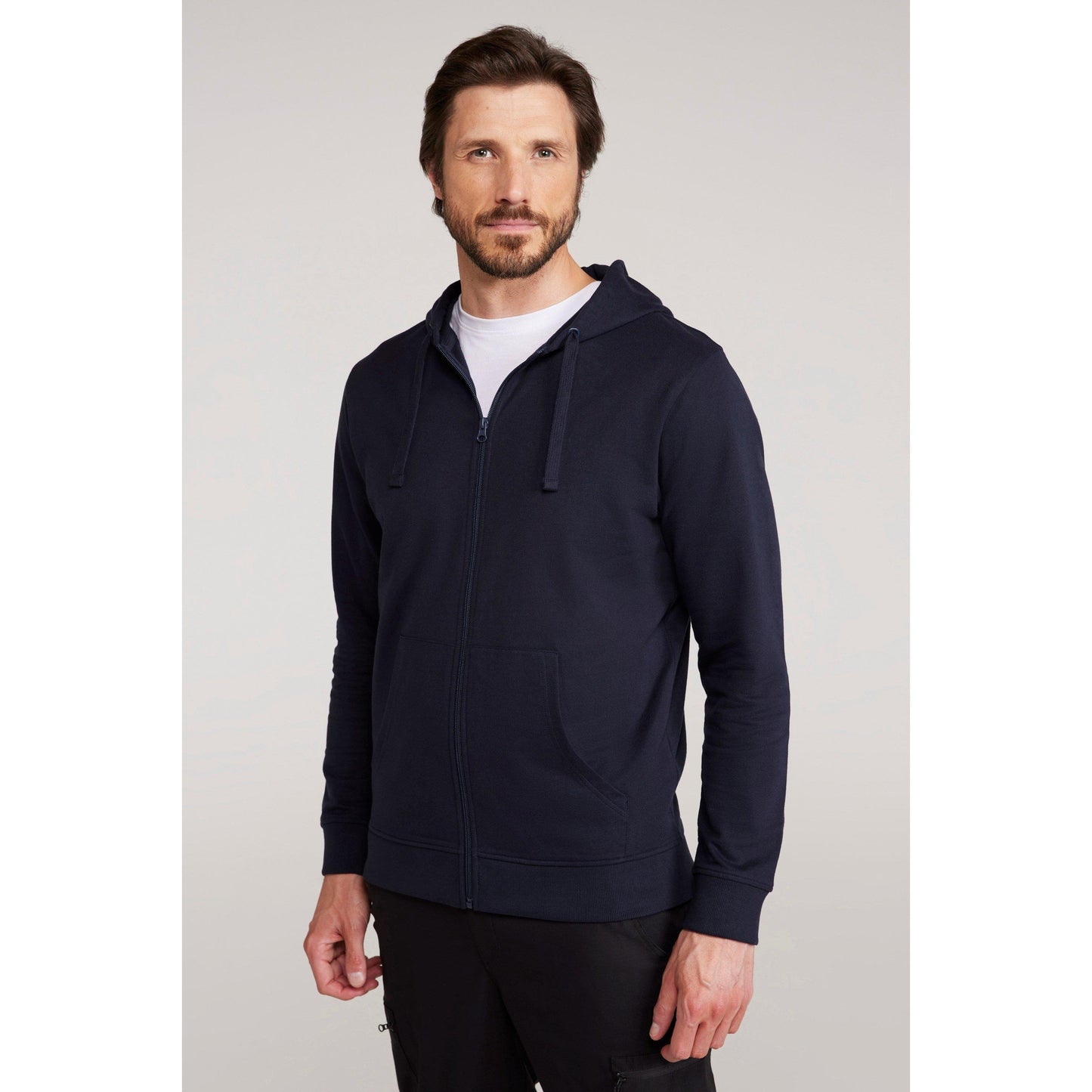 Navy - Front - Mountain Warehouse Mens Essentials Full Zip Hoodie