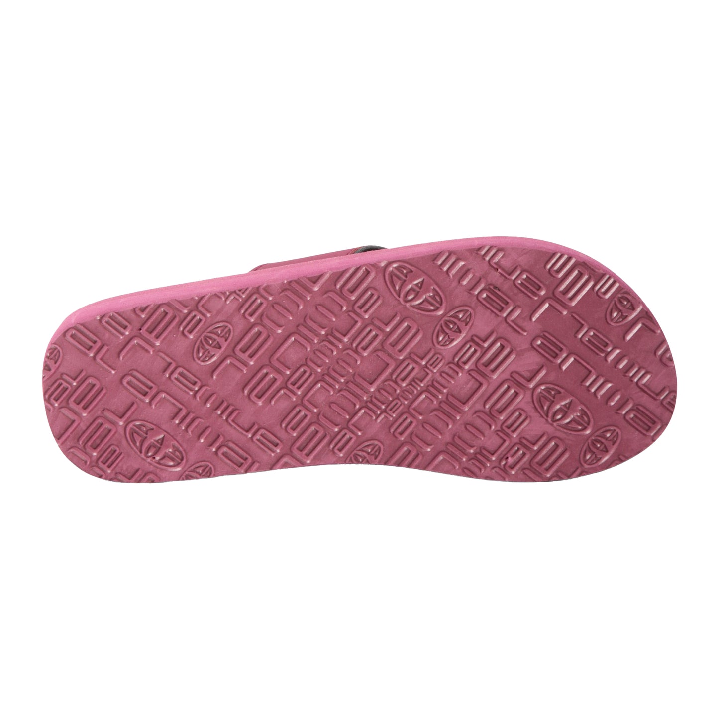 Burgundy - Side - Animal Womens-Ladies Swish Leopard Print Recycled Flip Flops