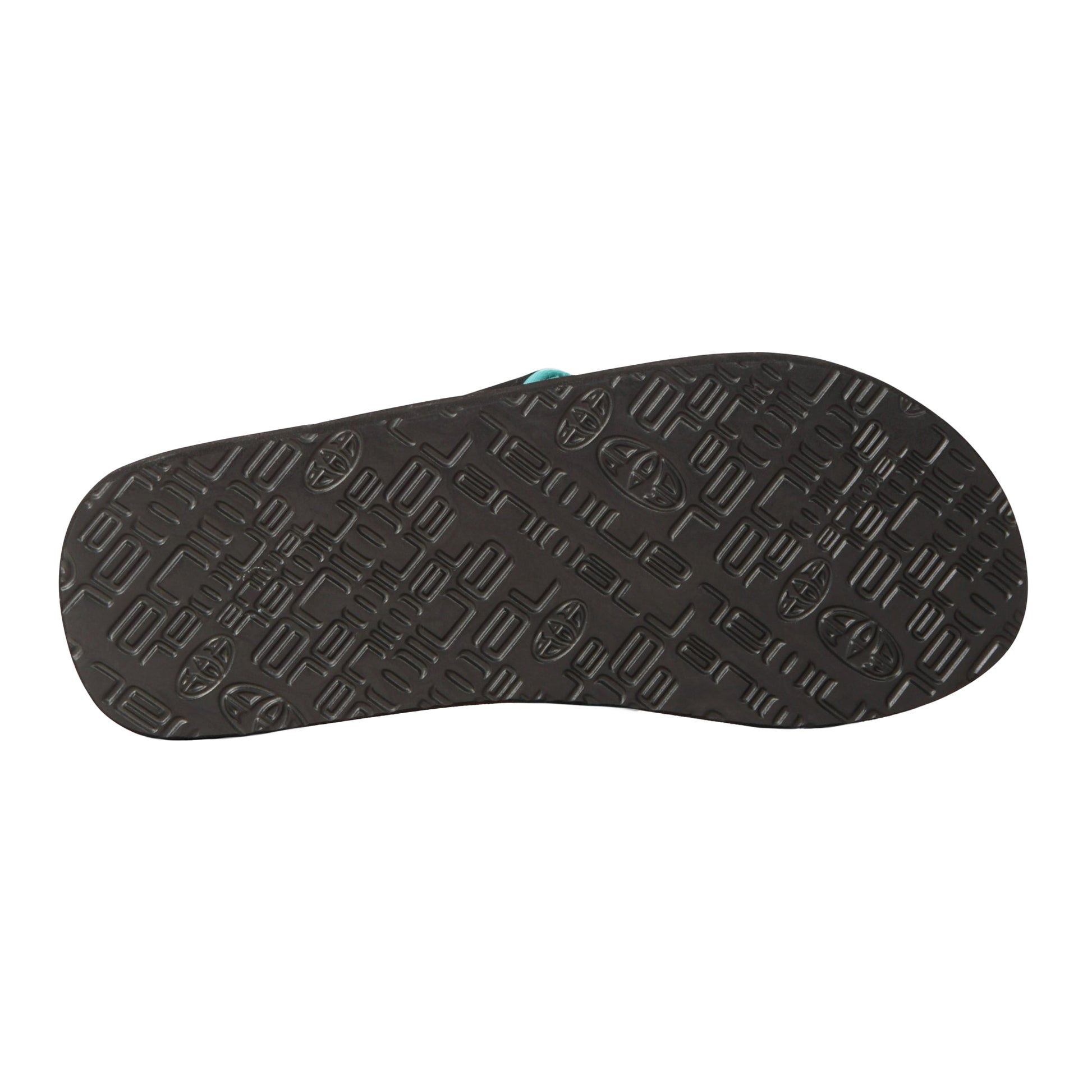 Dark Teal - Side - Animal Womens-Ladies Swish Patterned Recycled Flip Flops