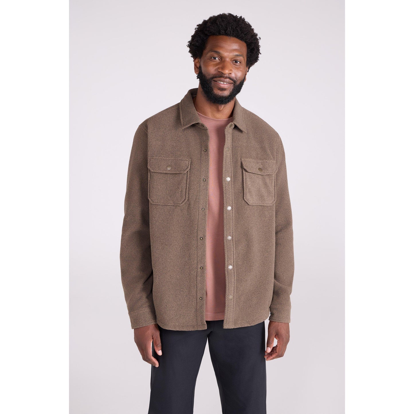 Dark Brown - Front - Mountain Warehouse Mens Dresden Melange Shirt