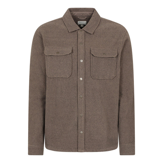 Dark Brown - Front - Mountain Warehouse Mens Dresden Melange Shirt
