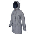 Navy - Side - Mountain Warehouse Womens-Ladies Textured Long Waterproof Jacket