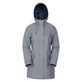 Navy - Front - Mountain Warehouse Womens-Ladies Textured Long Waterproof Jacket