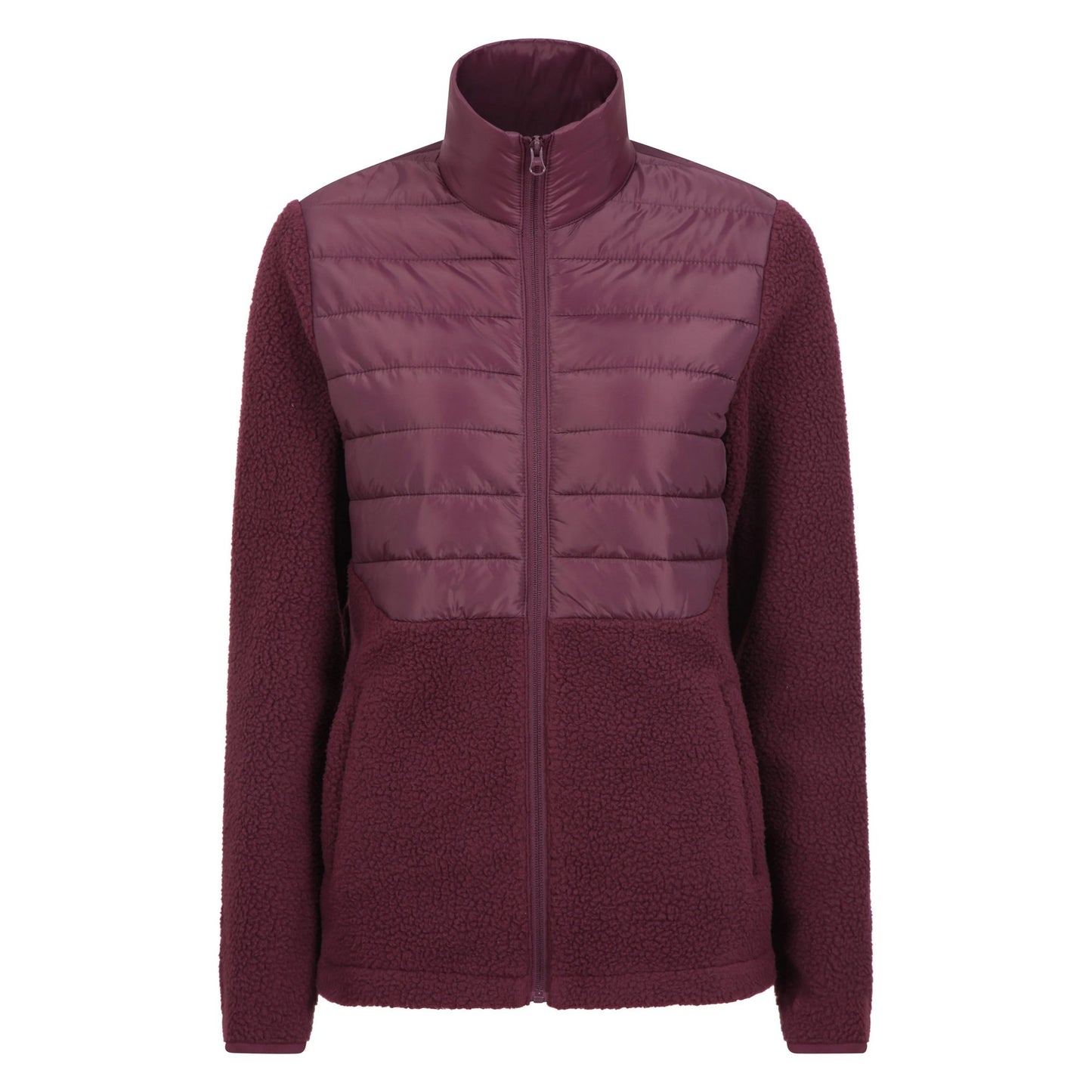 Burgundy - Front - Mountain Warehouse Womens-Ladies Dale Fleece Padded Jacket