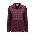 Burgundy - Pack Shot - Mountain Warehouse Womens-Ladies Dale Fleece Padded Jacket