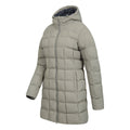 Khaki Green - Side - Mountain Warehouse Womens-Ladies Flurry Longline Padded Jacket