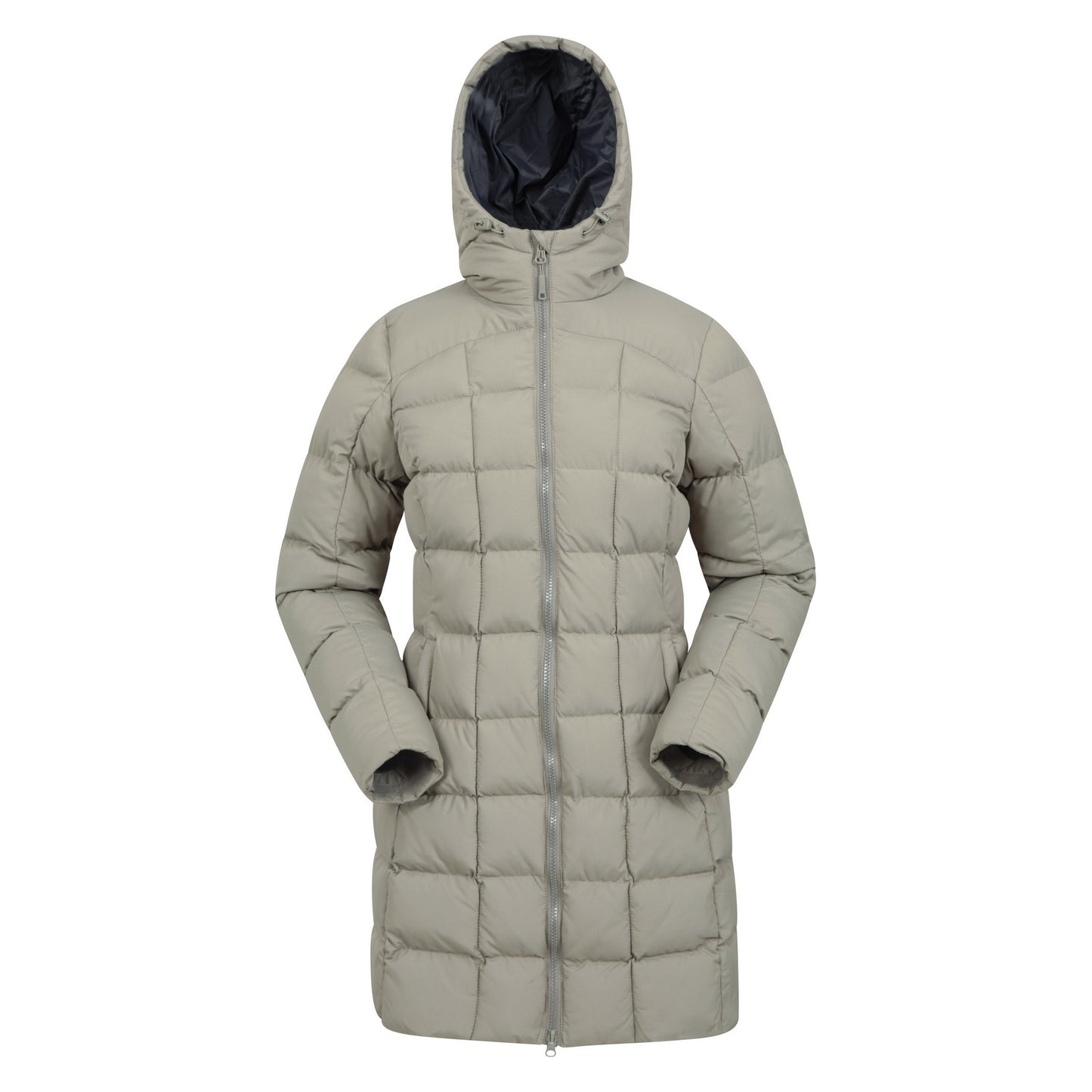 Khaki Green - Front - Mountain Warehouse Womens-Ladies Flurry Longline Padded Jacket