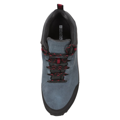 Teal - Pack Shot - Mountain Warehouse Womens-Ladies Stride Suede Waterproof Walking Shoes