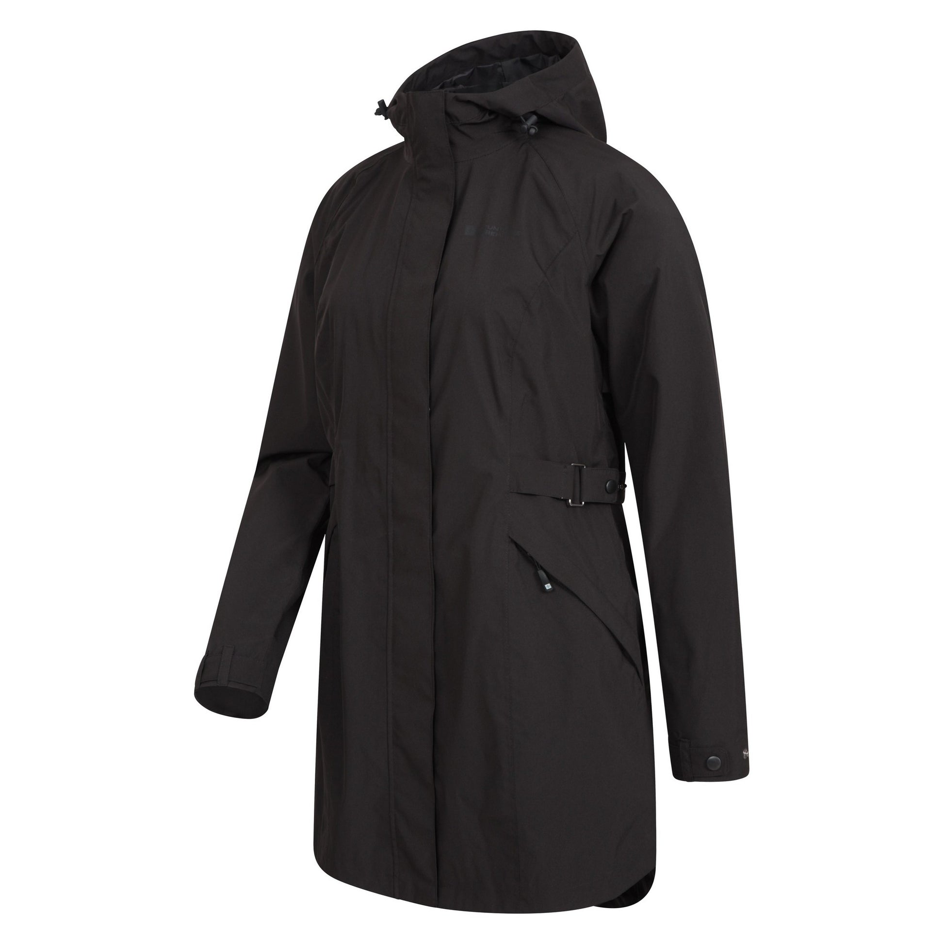 Black - Side - Mountain Warehouse Womens-Ladies Waterproof Trench Coat