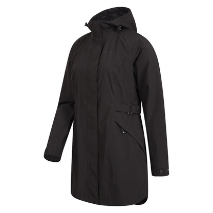 Black - Side - Mountain Warehouse Womens-Ladies Waterproof Trench Coat