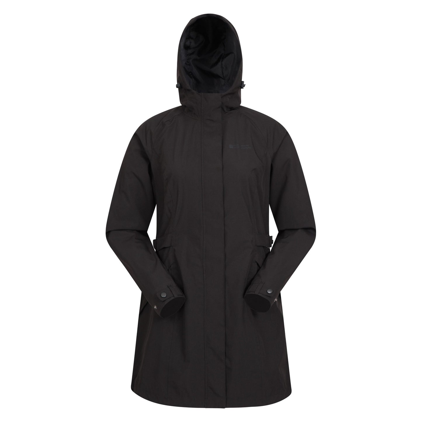 Black - Front - Mountain Warehouse Womens-Ladies Waterproof Trench Coat