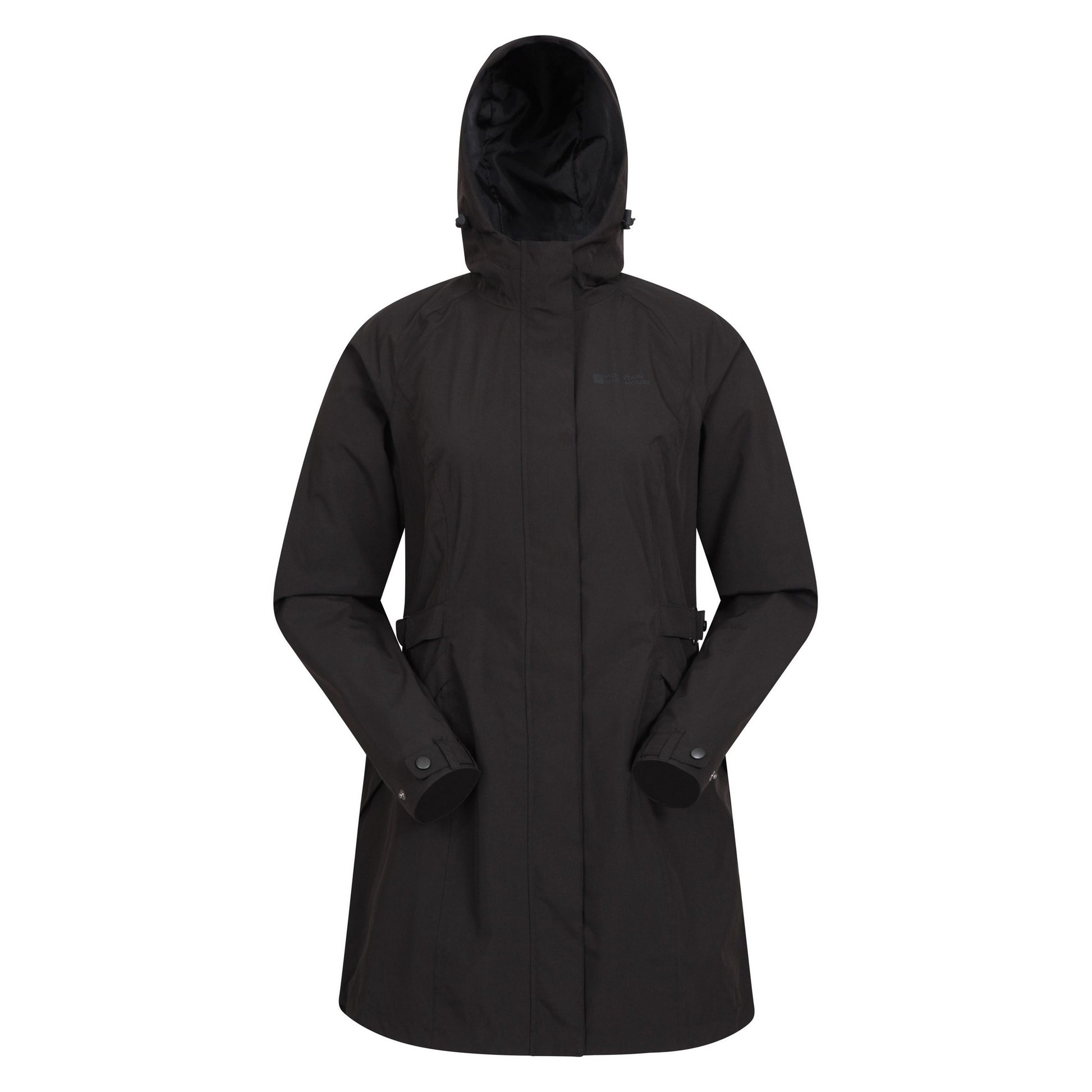 Black - Front - Mountain Warehouse Womens-Ladies Waterproof Trench Coat
